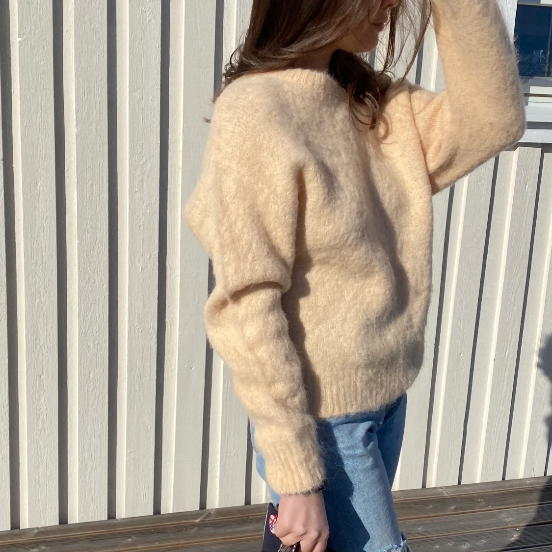 Superskön stickad tröja  - 90