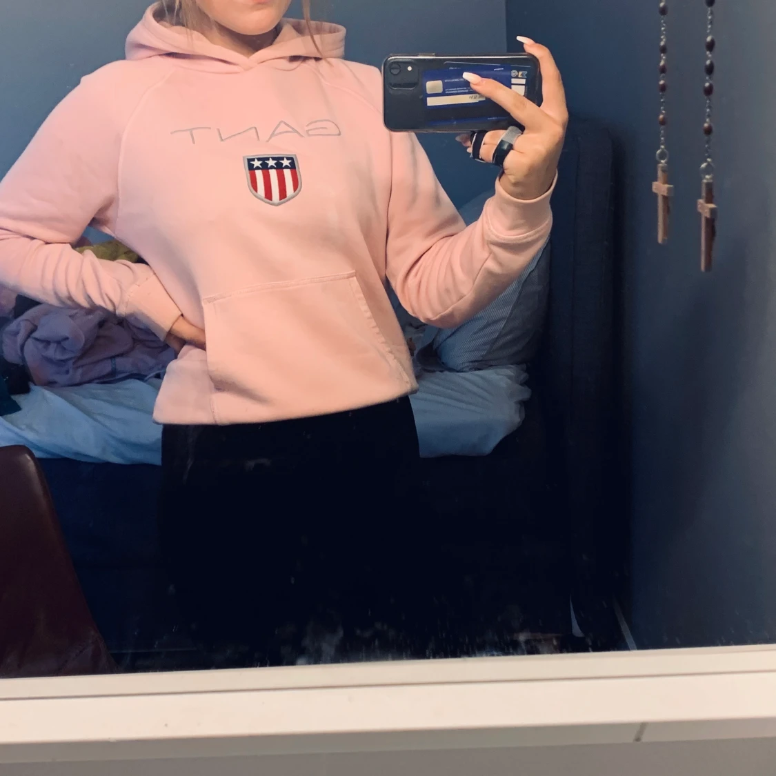 Rosa gant hoodie - 90