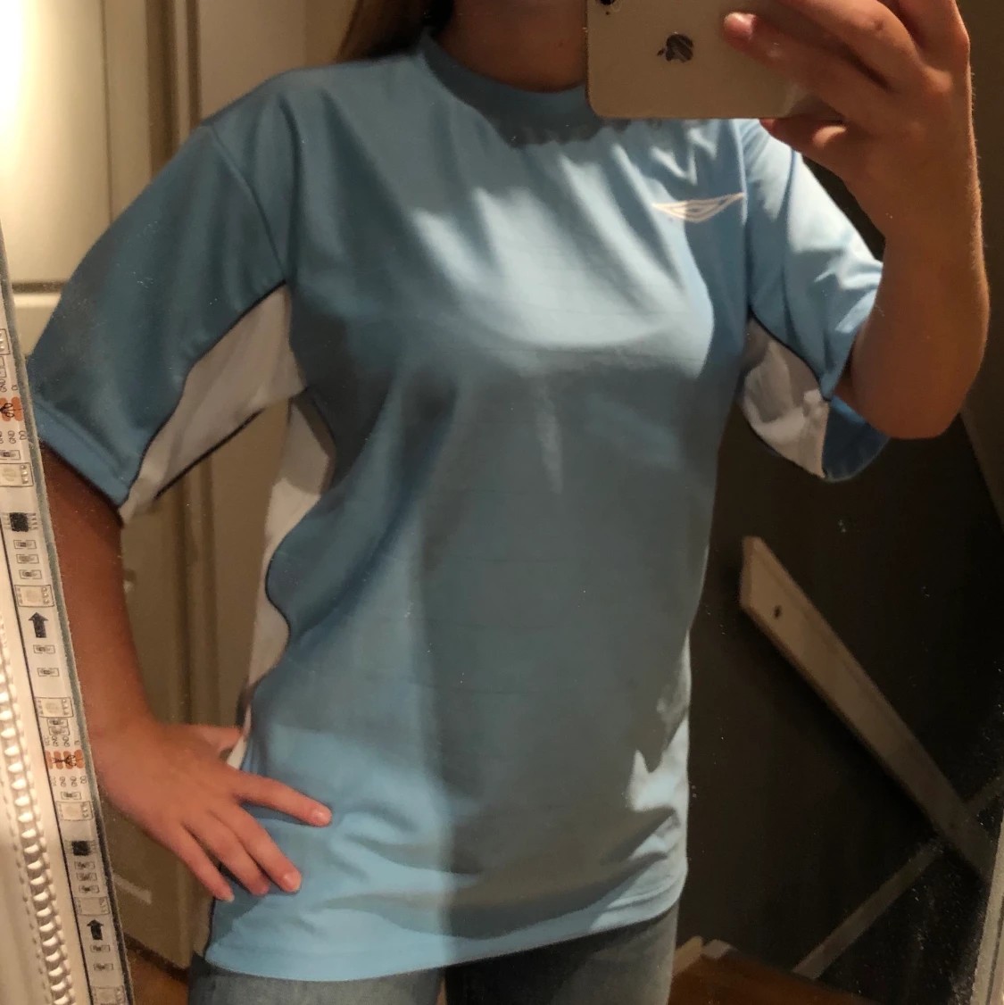 Oversized ljusblå t-shirt umbro  - 90