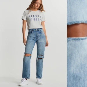Gina 90s jeans - Säljer mina helt nya Gina 90s jeans, slutsålda överallt. Lite långa i benen på mig som är 160cm lång, men annars supersnygga!  Buda från 500kr