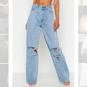 Jenas - Säljer dessa supersnygga ljusblå jeans från boohoo, de är helt oanvända🥰