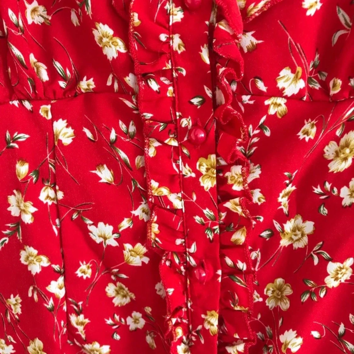 Röd sommarklänning - 90