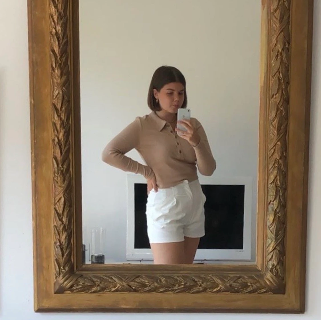 Beige button up - 90