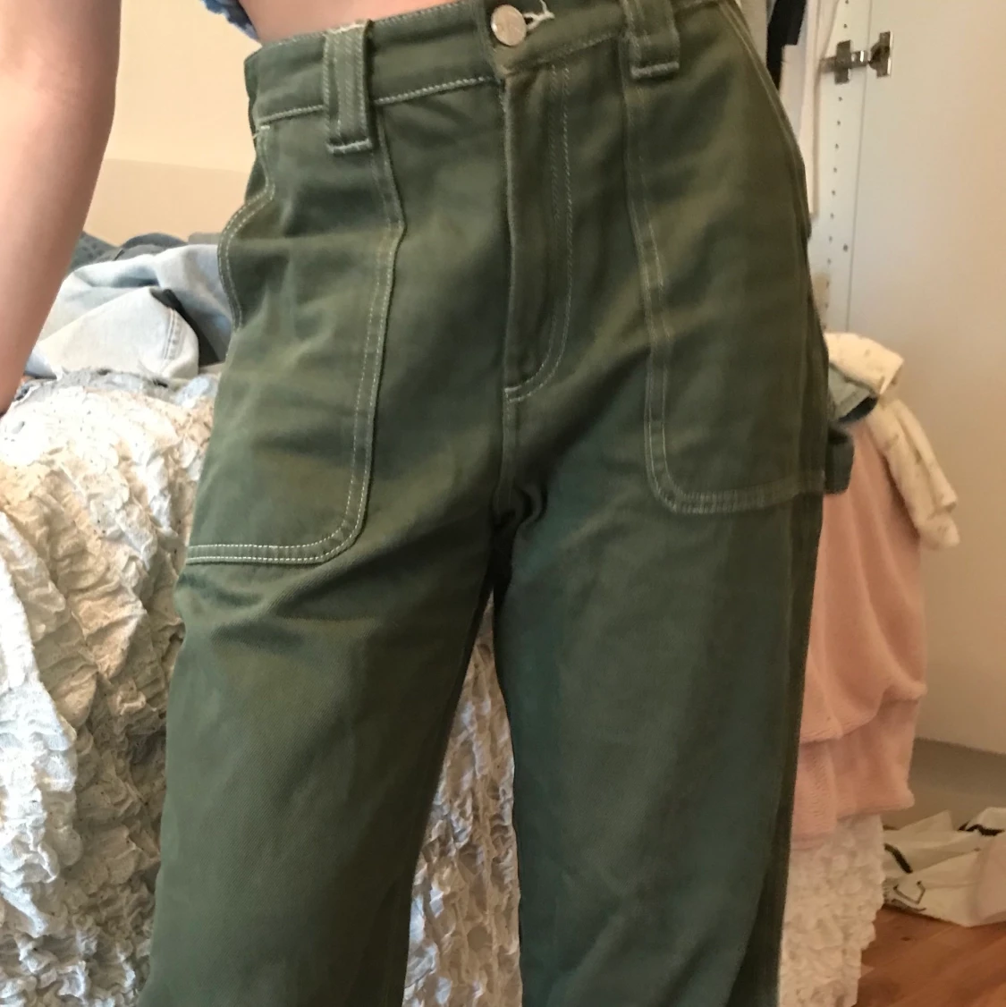 Gröna vida Jeans från Monki - 90