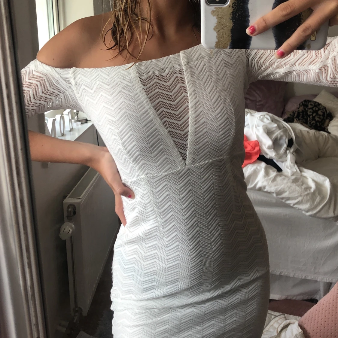 Vit super söt klänning - 91