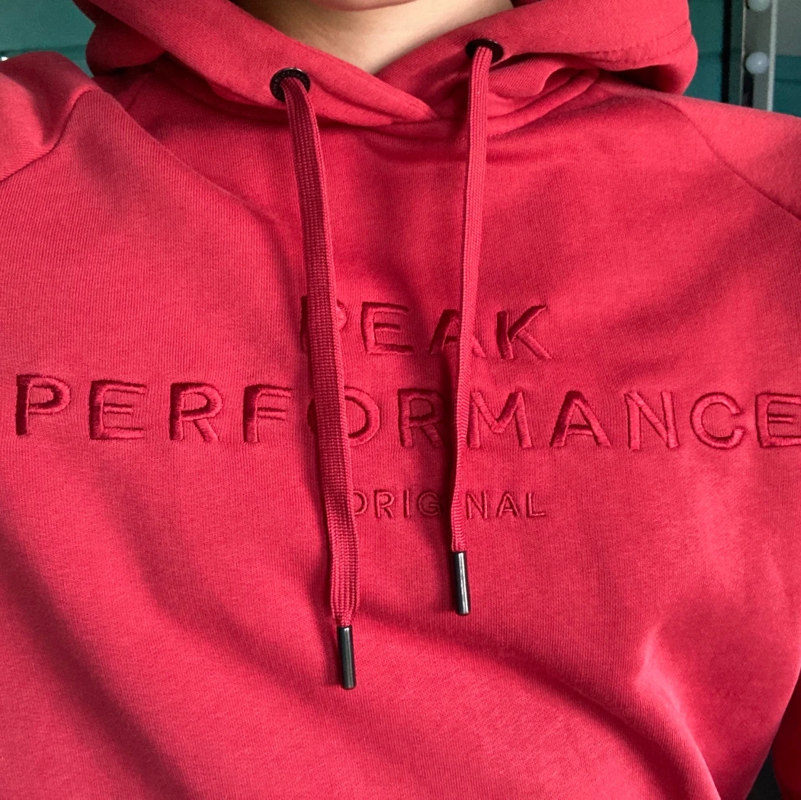 Röd Peak hoodie - 90