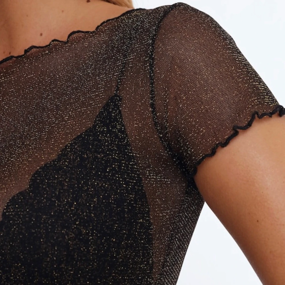 Glitter mesh topp - 91