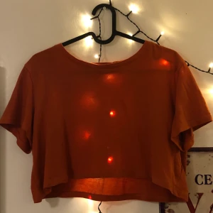 Crop top - Croppad tröja från NAKD i en fin orange/brun färg!! Sitter lite större än XS, skriv för fler bilder o frågor🧡🧡🧡