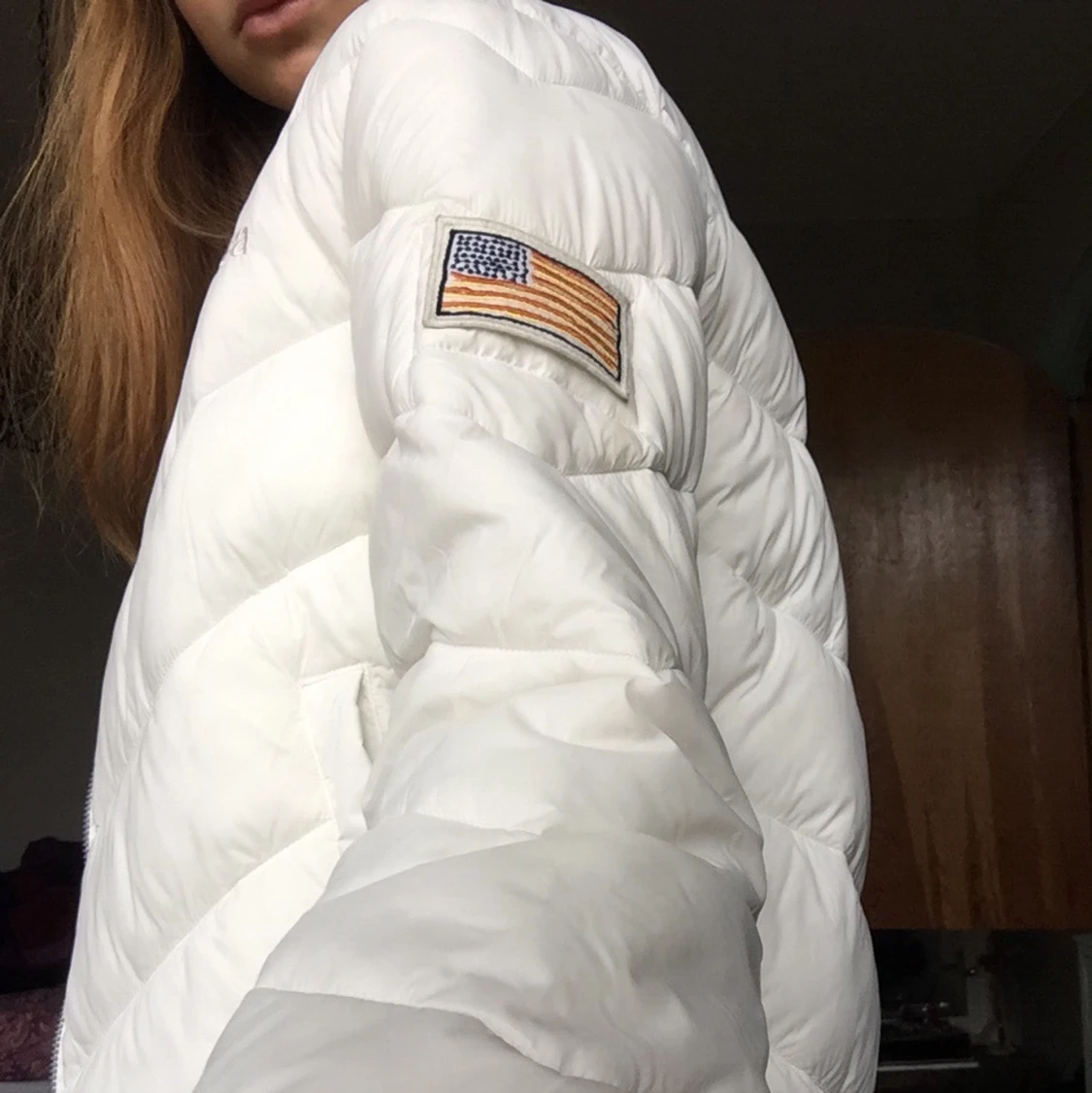 Vit pufferjacket - 90