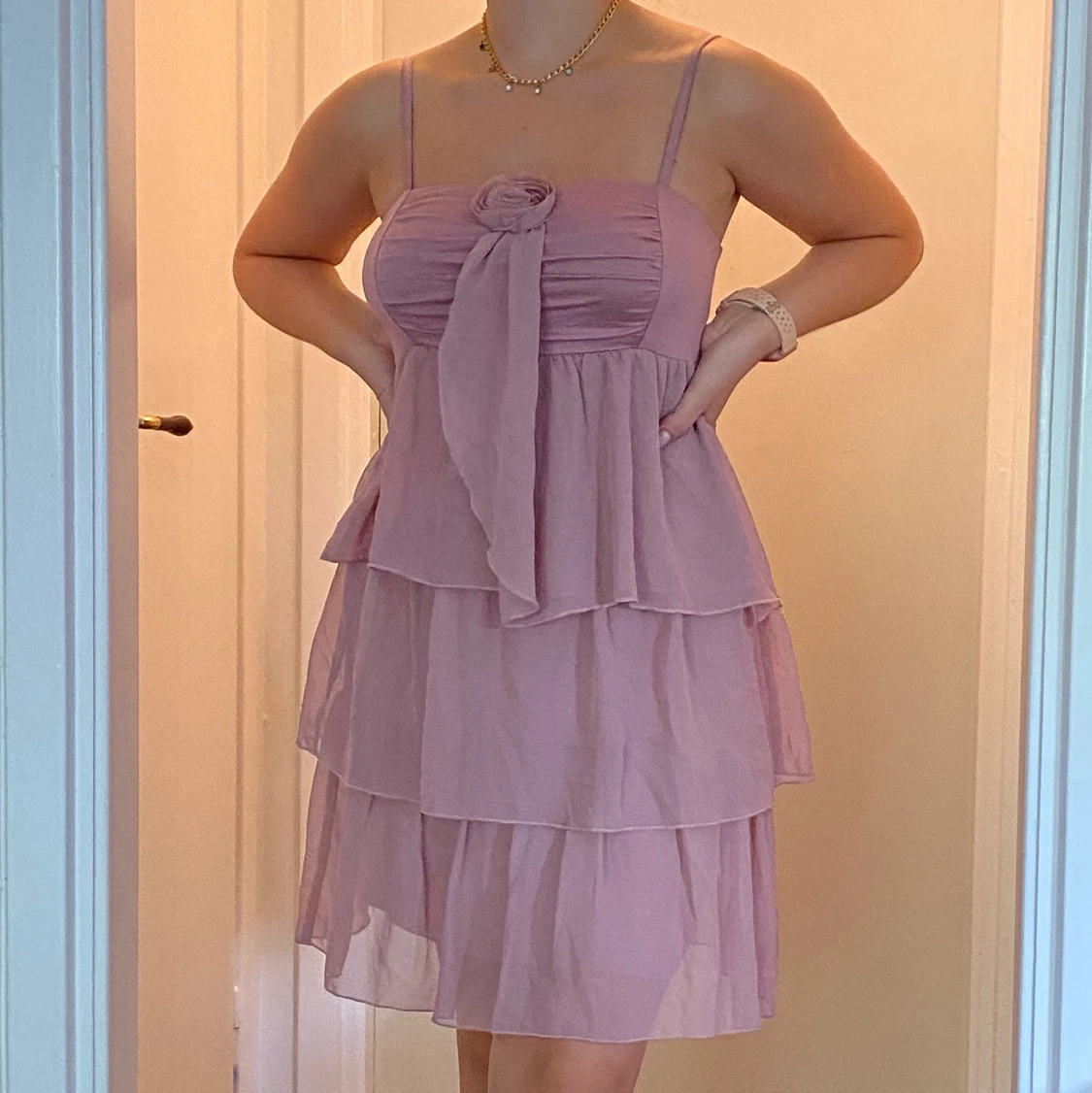 Söt lila klänning - 90