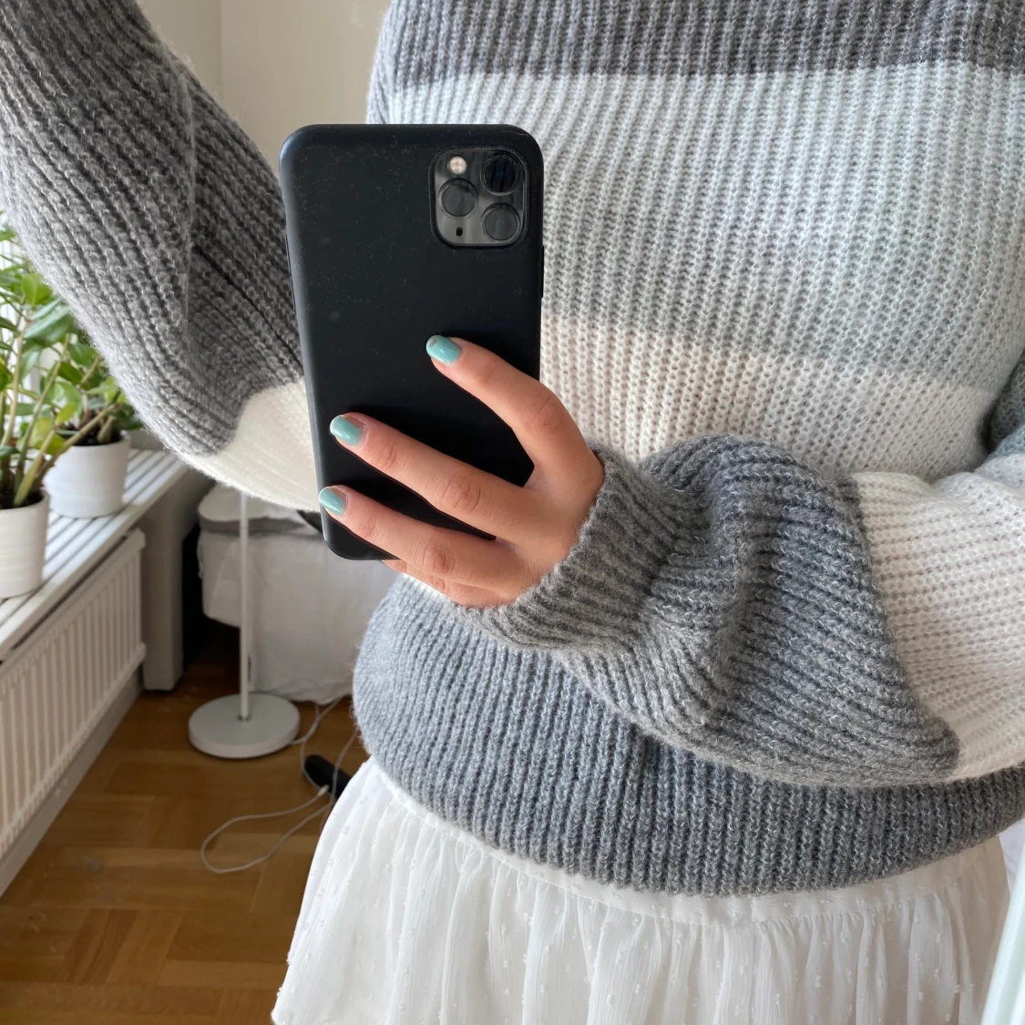 Stickad randig tröja  - 91