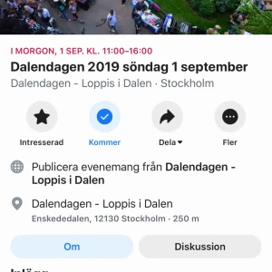  - Hej Imorgon söndag 1september är det loppis i Dalen (Enskededalen, Stockholm) Jag kommer där att sälja bl.a det jag har här på sidan och mycket mer, kommer vara på Hasselgården, Åsgärdevägen 23