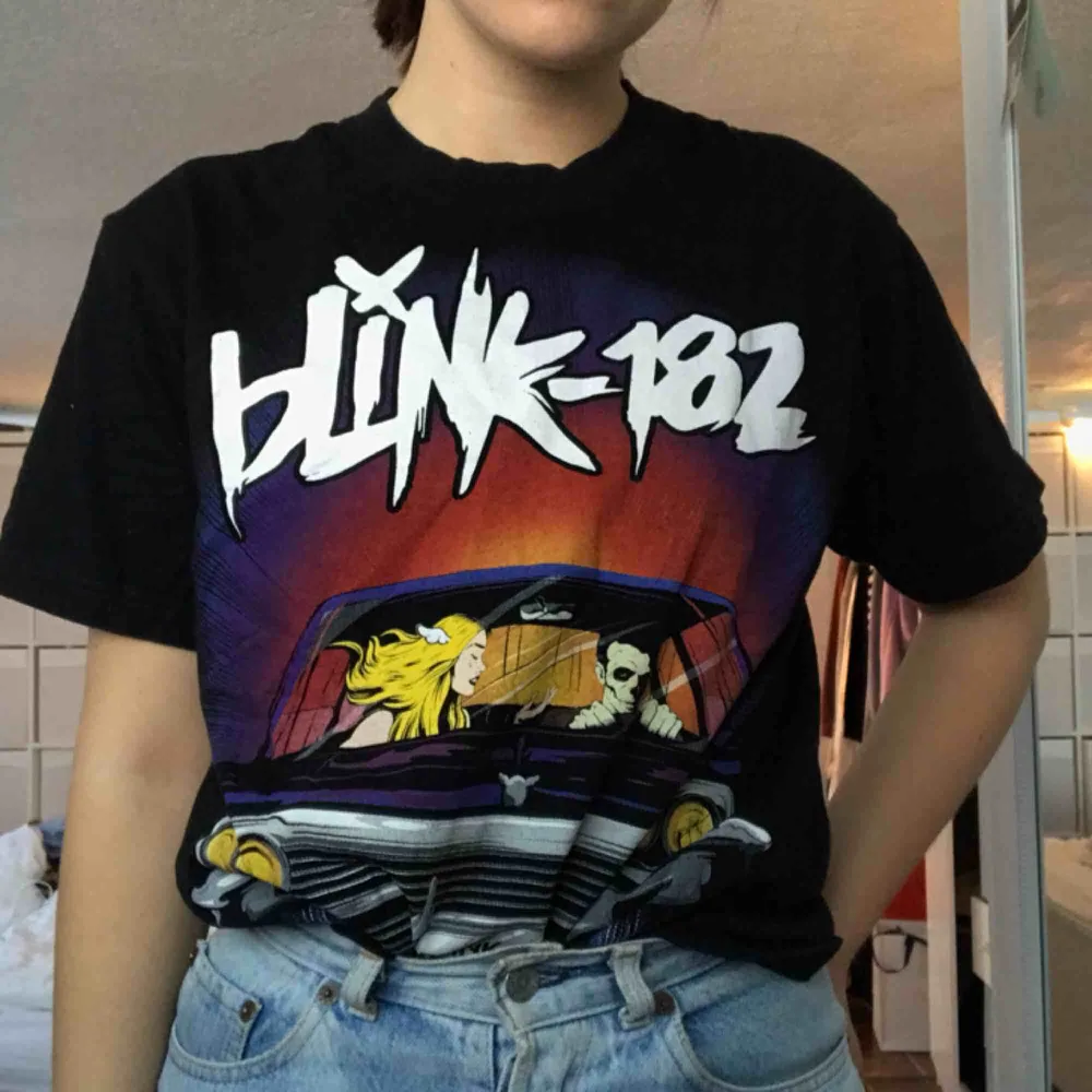 Blink-182 T-shirt som är använd max 5 gånger. Den sitter skitsnyggt och har coolt tryck på både fram-och baksida. Köparen står för eventuell frakt!. T-shirts.