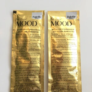  - Anti-yellow efterbehandling från MOOD. 15ml per förpackning.   Köparen betalar frakten om avhämtning inte fungerar :)