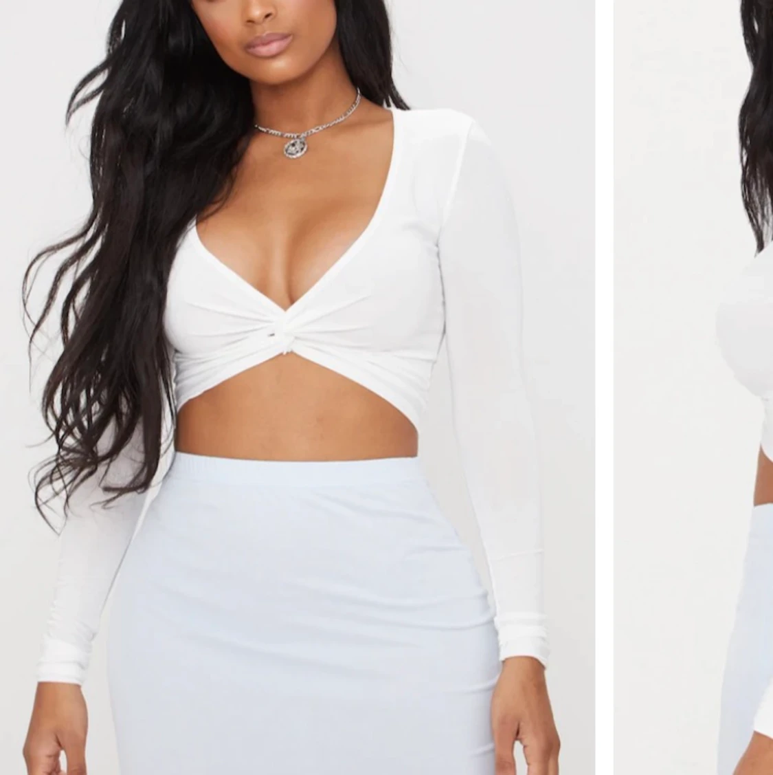 Vit snygg top Prettylittlething