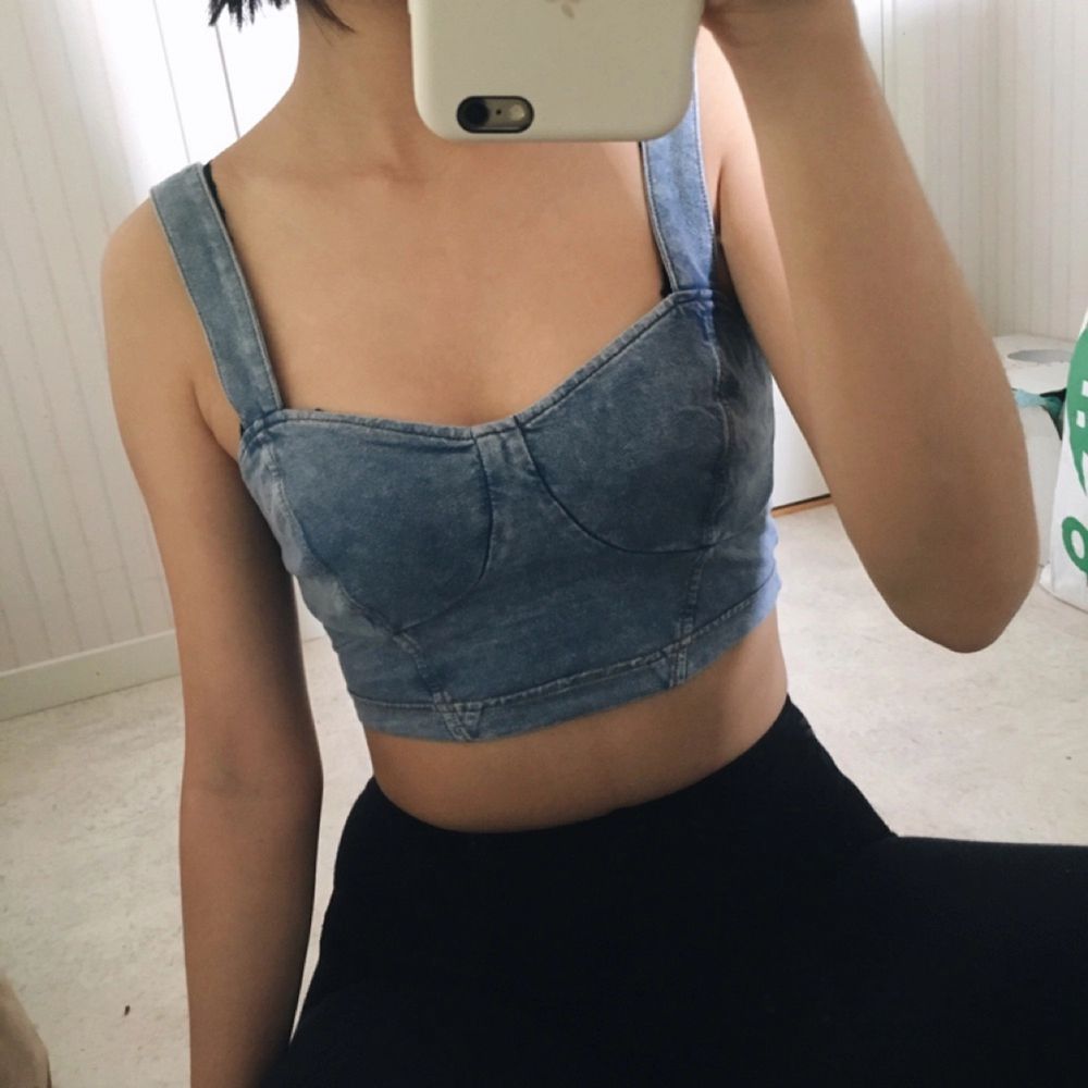 Denim bralette from Topshop. Can | Plick Second Hand