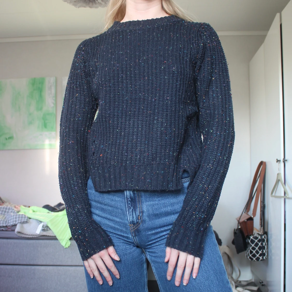 Rut&circle stickad tröja