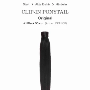  - Hej! Jag säljer min 50 cm ponytail som är gjord av äkta hår. Man kan alltså färga och styla löshåret precis hur man vill. Den är köpt från Rapunzel Of Sweden för 1200kr.