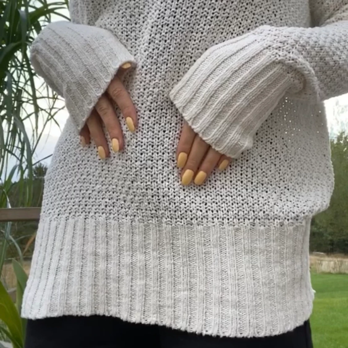 Stickad tröja bomull - 91