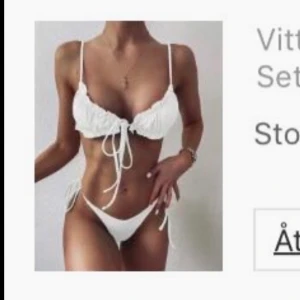 SHEIN bikini! - Säljer denna endast testade fina bikini från SHEIN! Den är i storlek L men alldeles för liten för mig med D kupa i bh storlek! Skulle säga att den sitter som XS/S! Budgivning om många är intresserad☺️