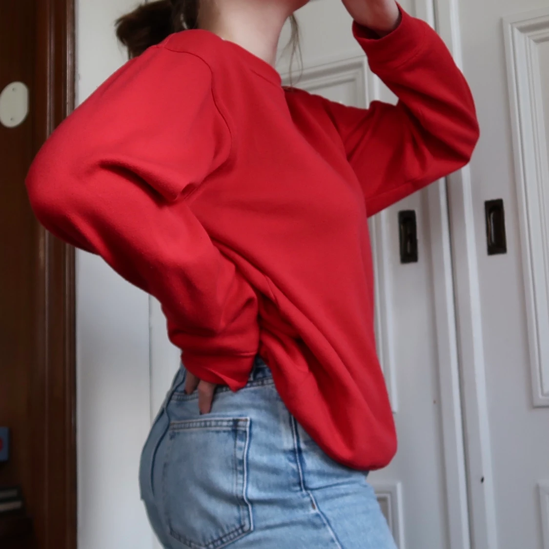 Röd Sweatshirt - 90