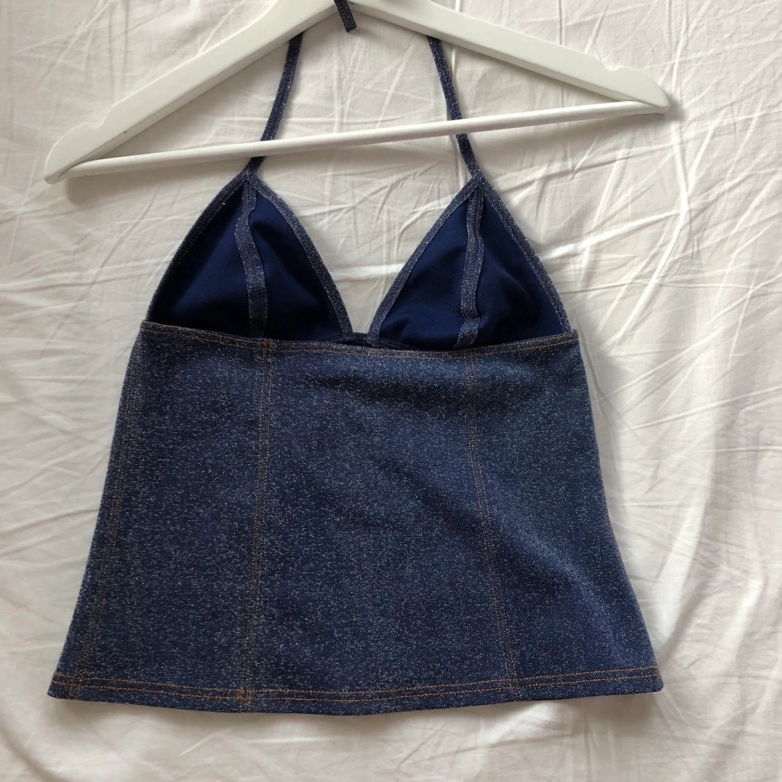 Glittrig halternecktopp y2k - 90