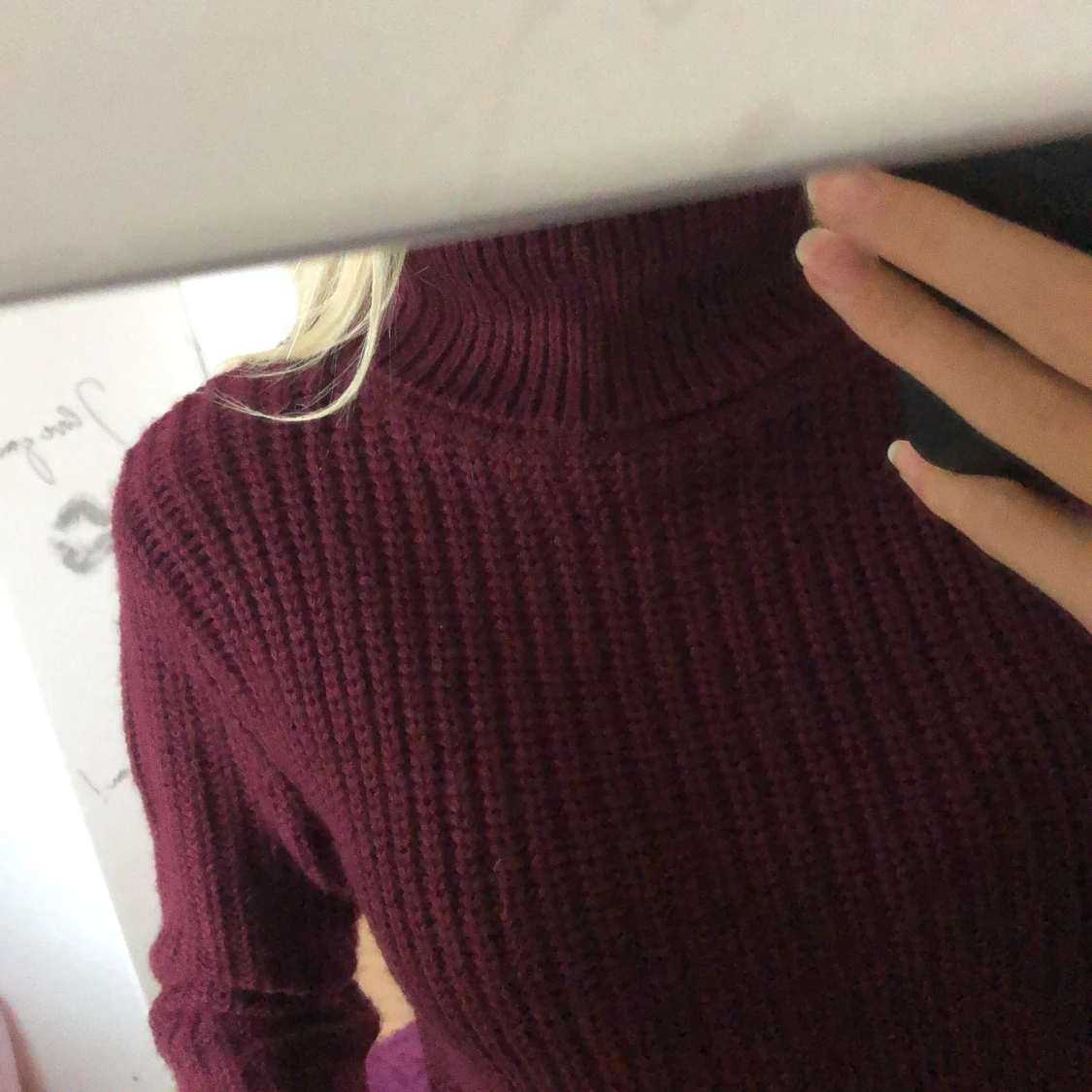 Vinröd Turtle Neck - 91