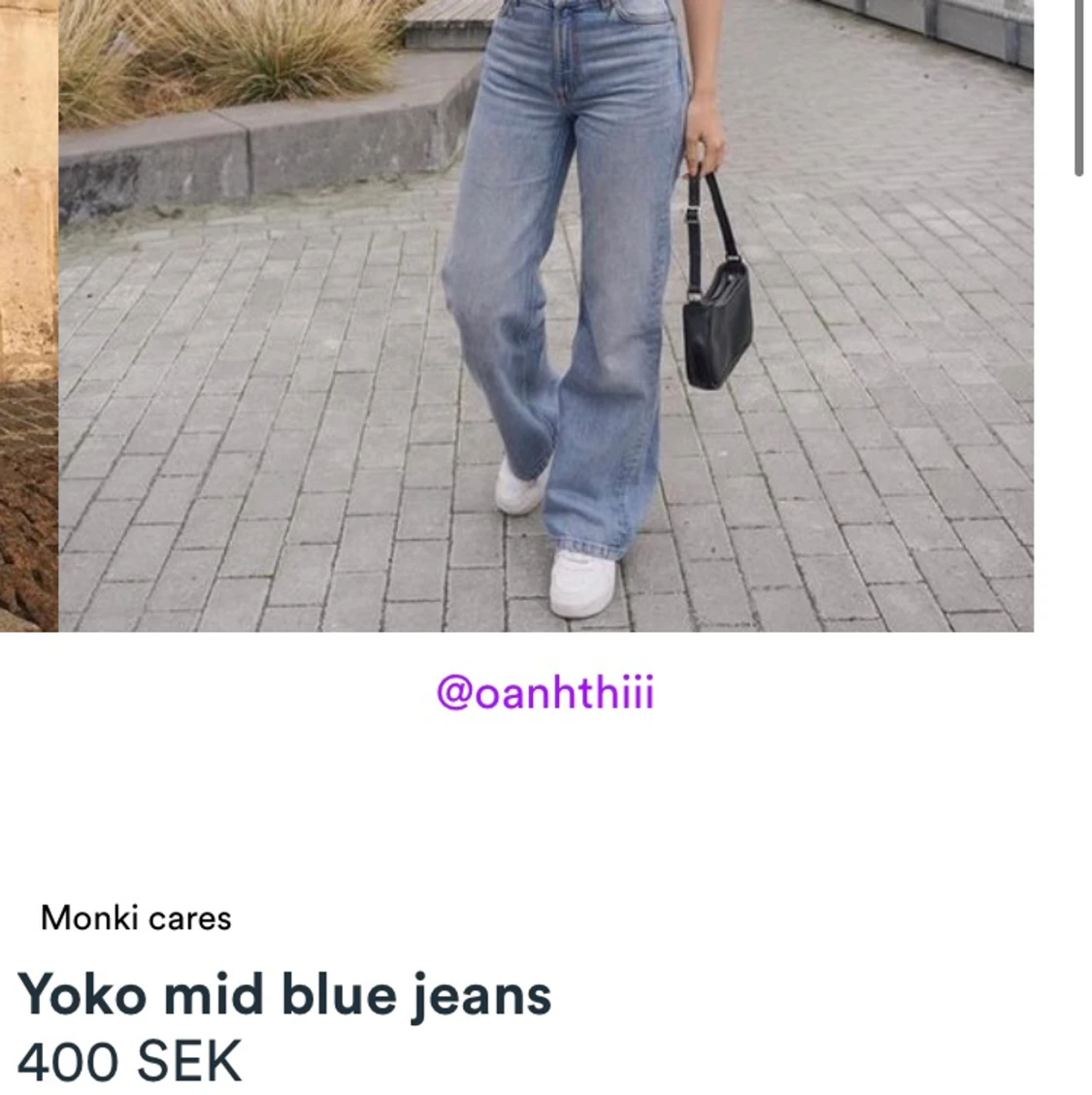 Monki yoko mid blue jeans 25 - 90