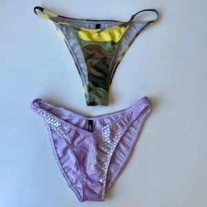 Bikini underdelar - Nya skiiit coola bikini underdelar jag köpte innan sommaren men inte har kommit till användning, bara testade. Säljs separat eller tillsammans, 1 för 50kr, 2 för 70kr 💕💞💕 Tvättas innan de skickas! 