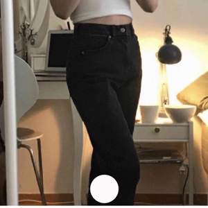 Jättefina svarta jeans från dr denim! Jeansen är köpa på plick men jag skulle säga att de är i nyskick. Storleken är 25/30 men skulle säga att de sitter ungefär som ett par 34or. Lånade bilder från tidigare säljare!