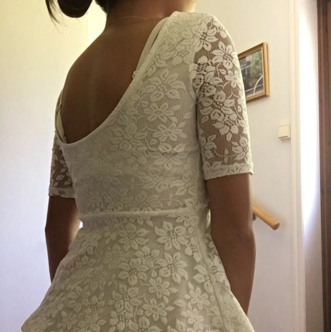 Vit spets topp från Gina Tricot - 90