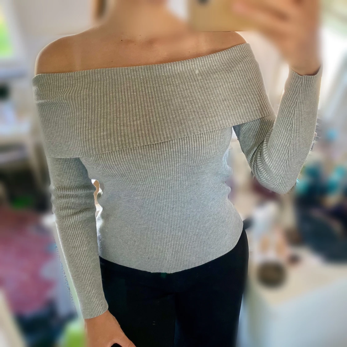 Off shoulder tröja - 90