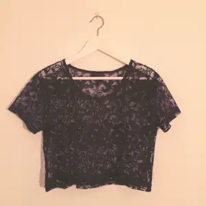 Black lace top from Monki 