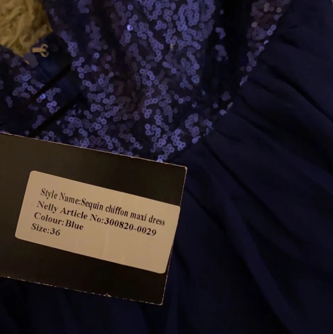 Blå klänning nyskick  - 90