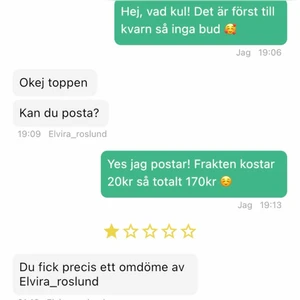 Info - Lägger ut så alla ser 😊 himla onödigt att ge dåligt omdöme utan anledning.