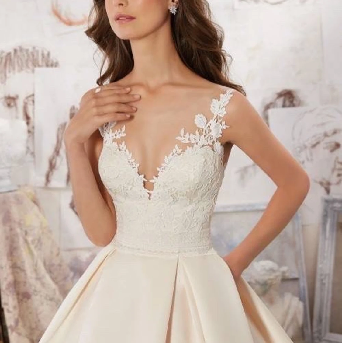 Helt oanvänd brudklänning  - 91