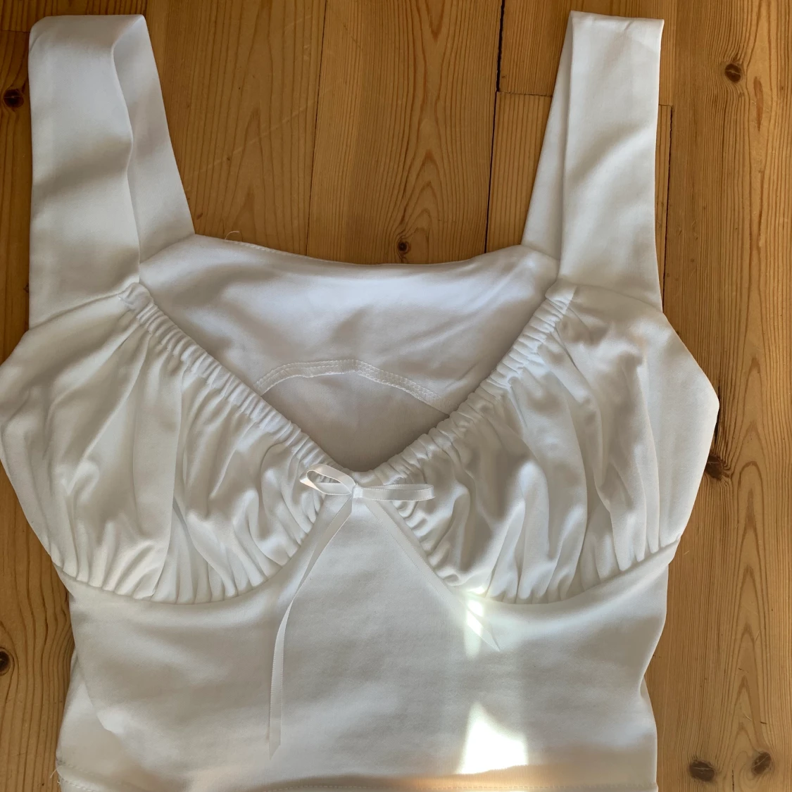 Vitt milkmaid linne - 91