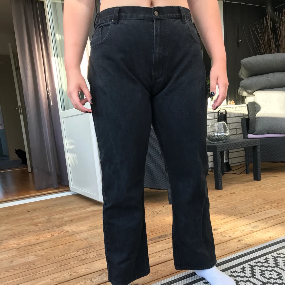 Svarta insydda jeans - 90