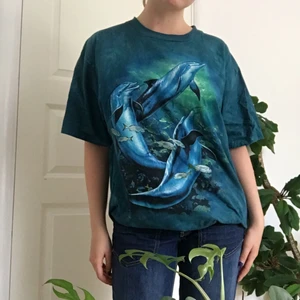 T-shirt med tryck - Ball t-shirt med marina djur! Lite tie-dye! Frakt tillkommer!