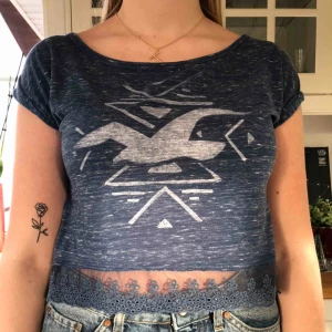  - T-shirt från hollister med tryck på framsidan och spets där nere. Köparen står för frakt🥰