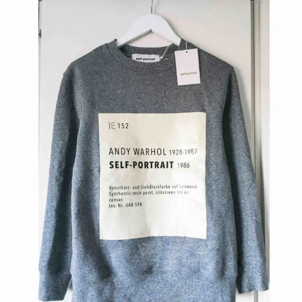 SELF-PORTRAIT signature sweater. Brand new with tags! 80% cotton, 20% polyester.  Size S. Available for both national and international shipping or personal collection in Stockholm. There’s some red marks at the bottom of the front print. . Toppar.