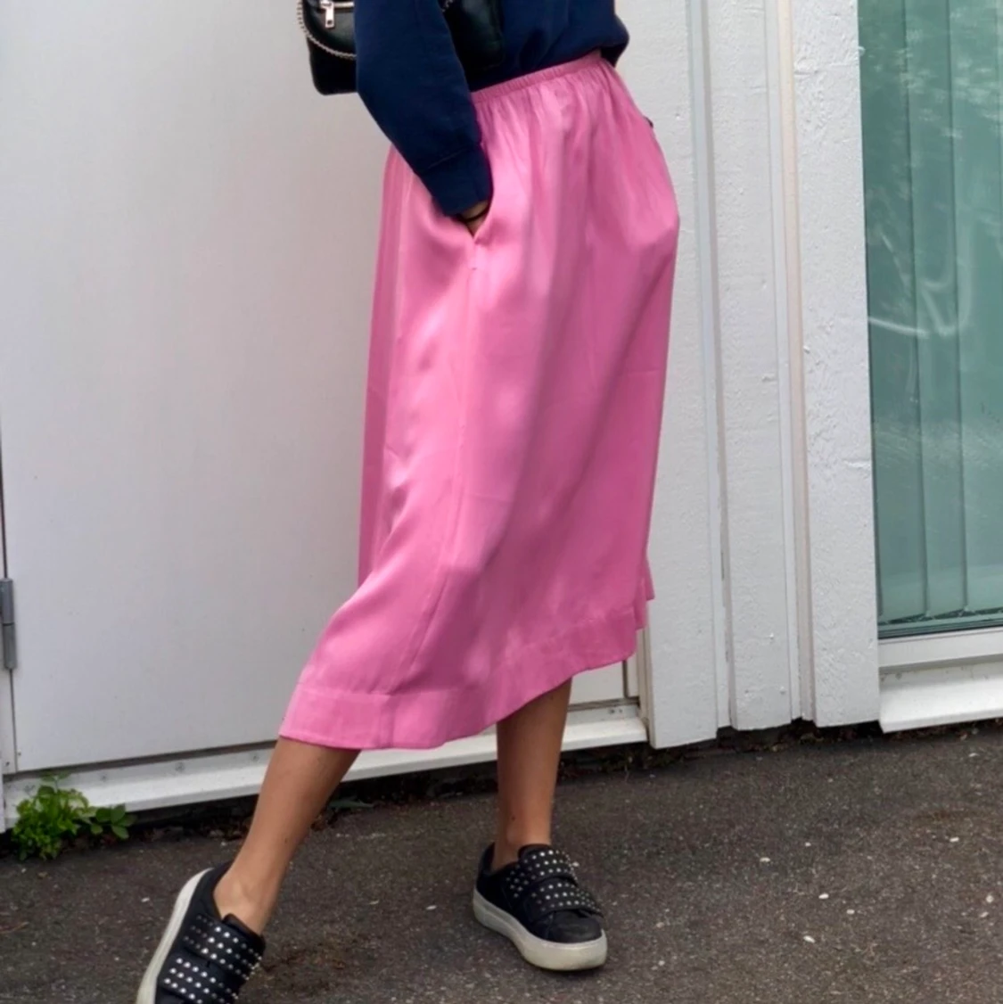 Rosa kjol i silke - Arket