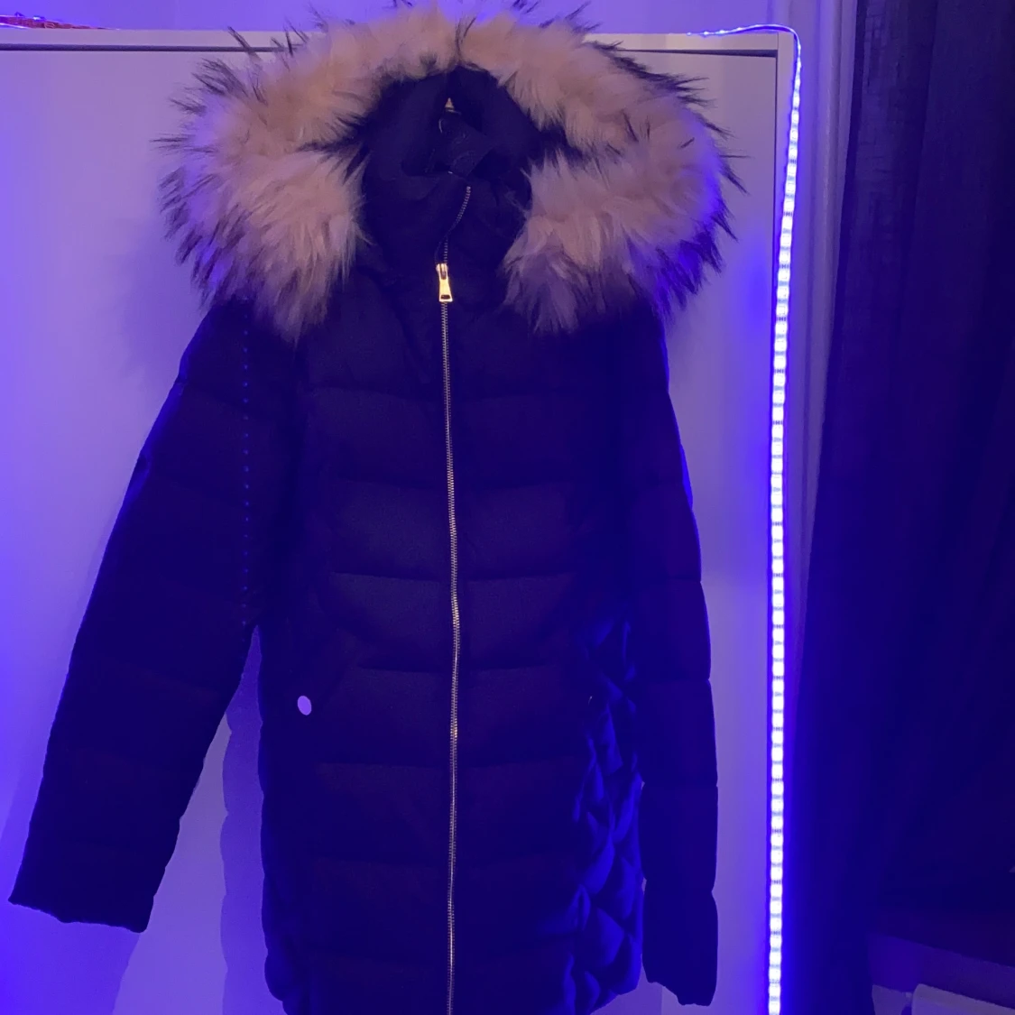  Mörkblå jacka för vinter i xs 