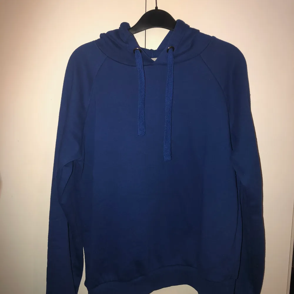 Säljer denna blå hoodie i storlek M. Bra skick. Köparen står för frakten. . Tröjor & Koftor.
