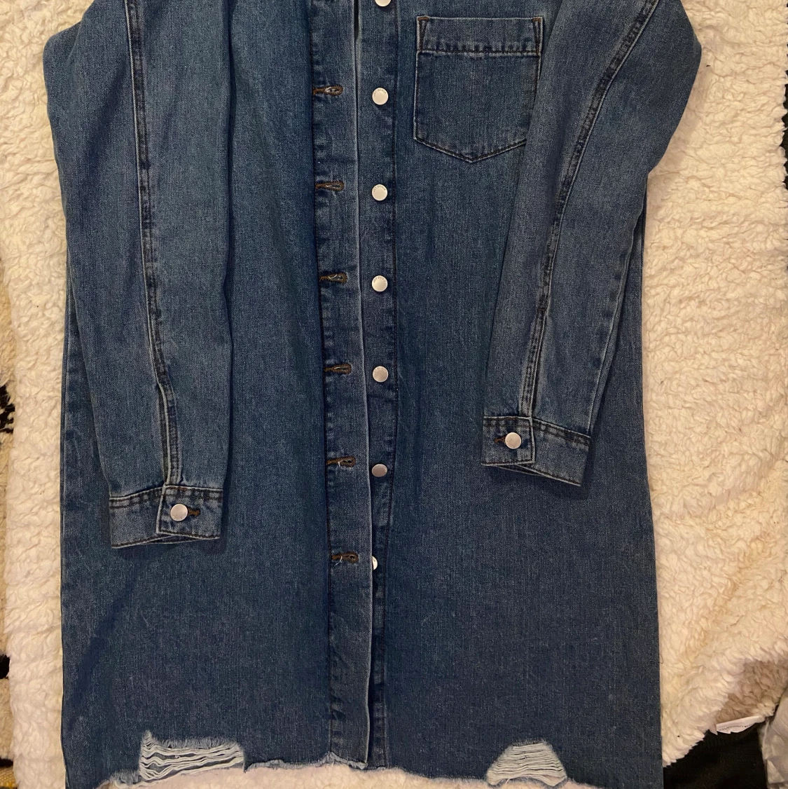 Jeans dress with collar and  metal buttons size 40 - 90