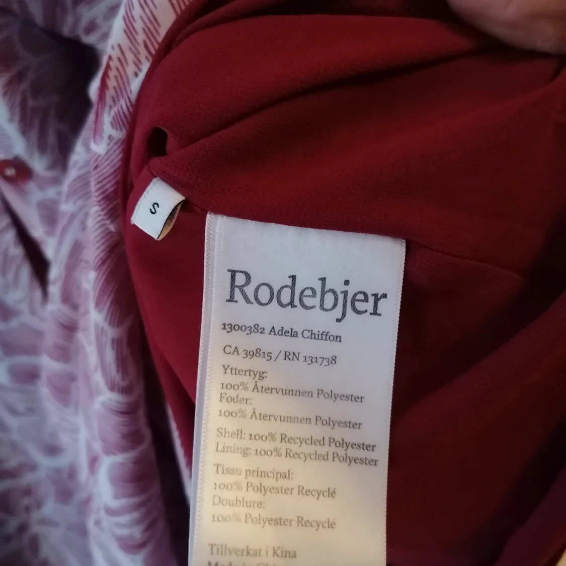 Rodebjer Adela Chiffon. Strl S - 91