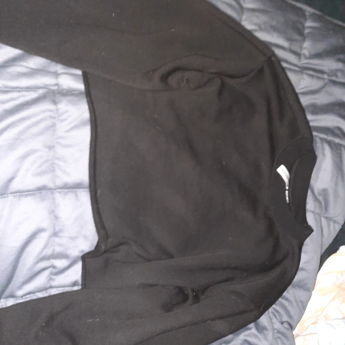 svart långärmad magtröja, från hm, storlek xs - 90