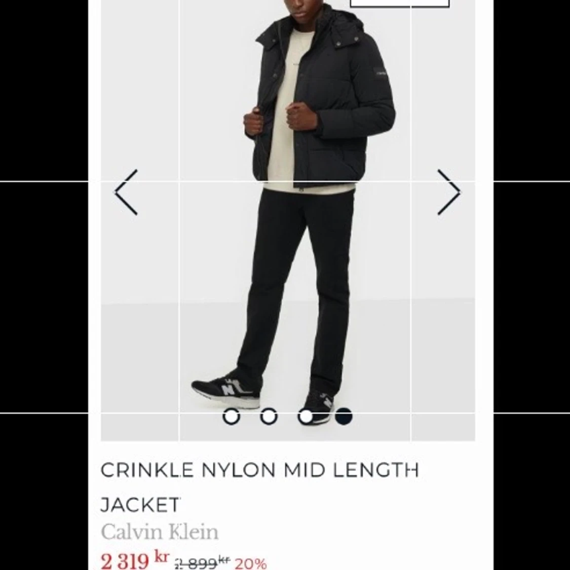 NY äkta Calvin Klein Nylon crinkle puffer Jacka