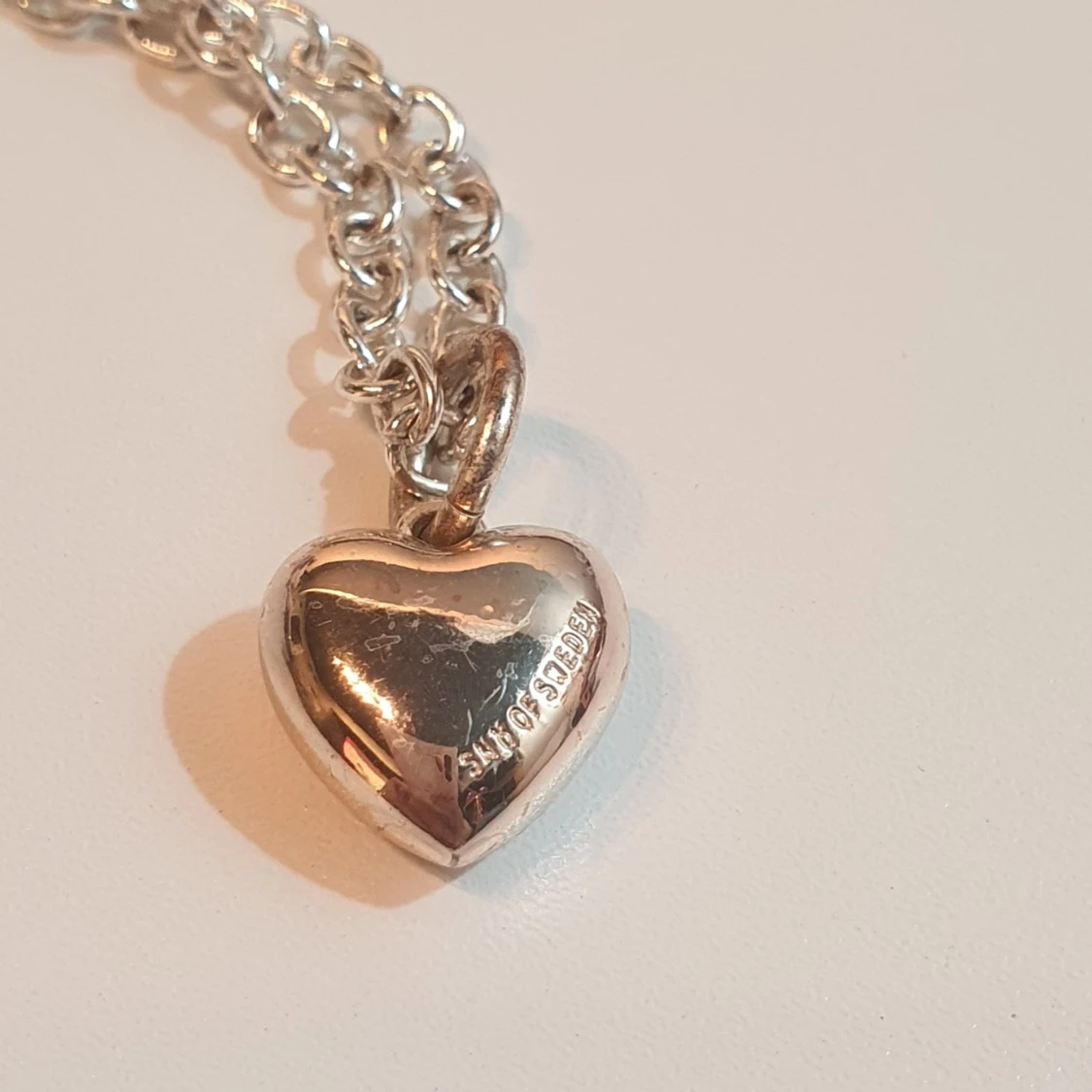 Snö of Sweden silver halsband med hjärta - 90