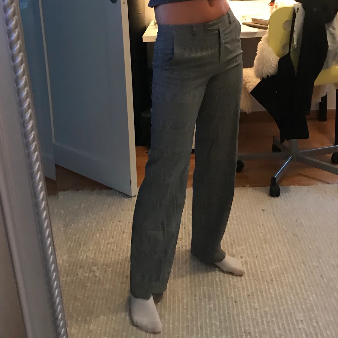 Rutiga kostymbyxor - 90